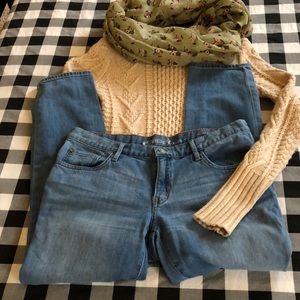 Eddie Bauer Petite Boyfriend Cropped Jeans